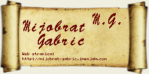 Mijobrat Gabrić vizit kartica